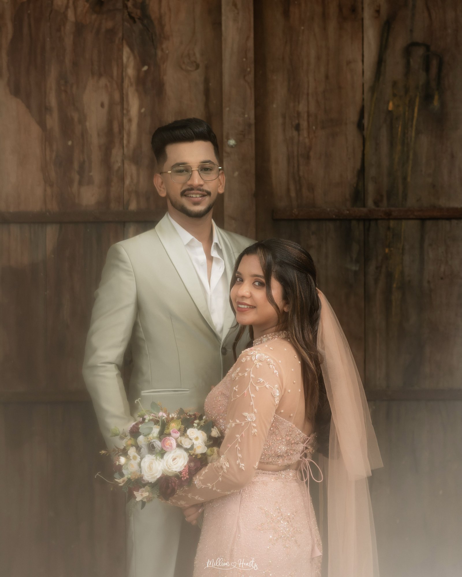 A couple sharing a relaxed moment together on colorful steps
